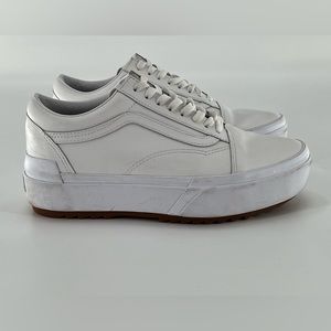 Platform Leather Vans 10